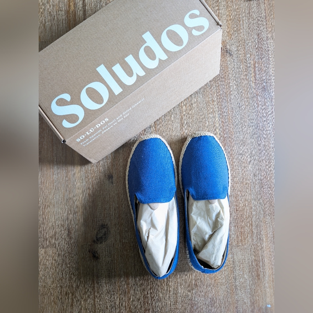 SOLUDOS The Smoking Original Espadrille Marlin Blue New In Box Size 8 - Picture 5 of 8